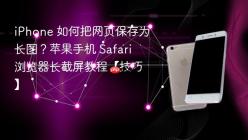 iPhone 如何把网页保存为长图？苹果手机 Safari 浏览器长截屏教程【技巧】