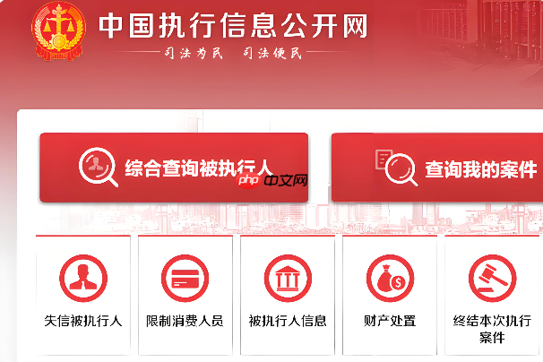 法院执行信息查询系统入口 中国执行信息公开网官网2026最新版