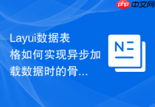 Layui数据表格如何实现异步加载数据时的骨架屏效果
