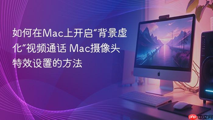 如何在mac上开启“背景虚化”视频通话 mac摄像头特效设置的方法