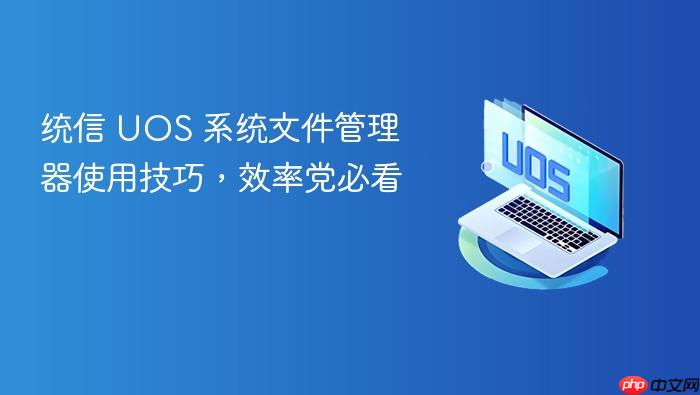 统信 uos 系统文件管理器使用技巧,效率党必看