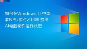 如何在windows 11中查看npu实时占用率 监控ai电脑硬件运行状态