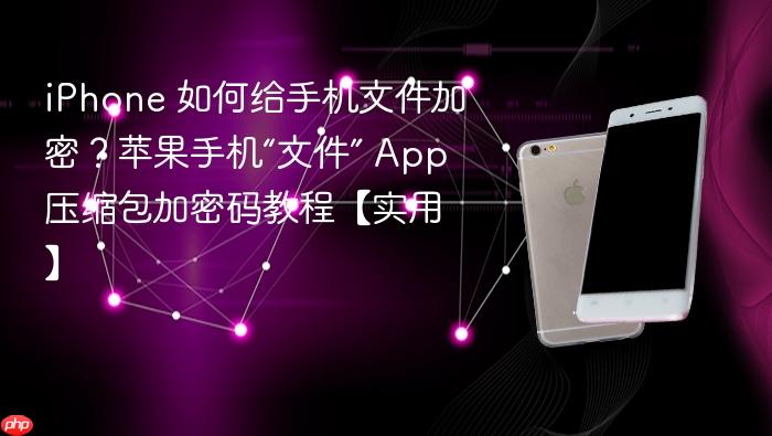 iphone 如何给手机文件加密?苹果手机“文件” app 压缩包加密码教程【实用】