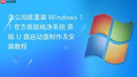 怎么彻底重装 windows 11 官方原版纯净系统 原版 u 盘启动盘制作及安装教程