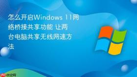 怎么开启windows 11网络桥接共享功能 让两台电脑共享无线网速方法