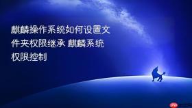 麒麟操作系统如何设置文件夹权限继承 麒麟系统权限控制