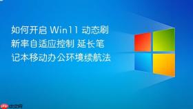 如何开启 win11 动态刷新率自适应控制 延长笔记本移动办公环境续航法