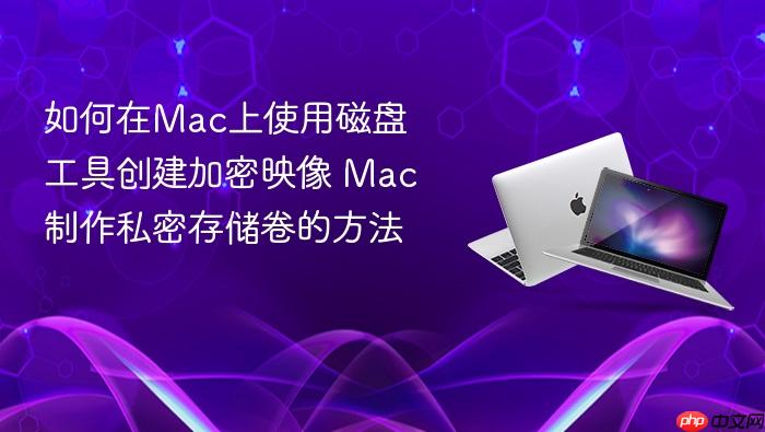 如何在mac上使用磁盘工具创建加密映像 mac制作私密存储卷的方法