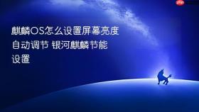 麒麟OS怎么设置屏幕亮度自动调节 银河麒麟节能设置