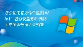 怎么使用官方命令监测 win11 固态硬盘寿命 预防固态硬盘数据丢失预警