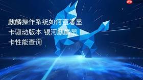 麒麟操作系统如何查看显卡驱动版本 银河麒麟显卡性能查询