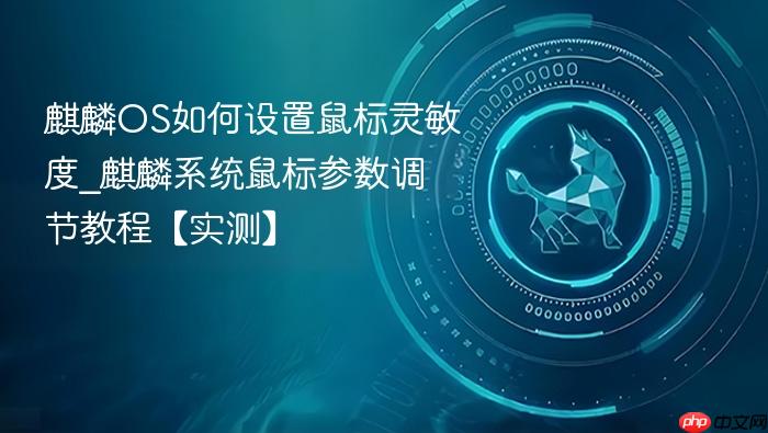 麒麟os如何设置鼠标灵敏度_麒麟系统鼠标参数调节教程【实测】
