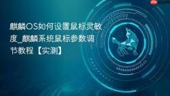 麒麟OS如何设置鼠标灵敏度_麒麟系统鼠标参数调节教程【实测】