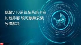 麒麟V10系统装系统卡在加载界面 银河麒麟安装故障解决