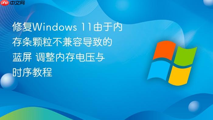 修复windows 11由于内存条颗粒不兼容导致的蓝屏 调整内存电压与时序教程