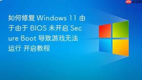 如何修复 windows 11 由于由于 bios 未开启 secure boot 导致游戏无法运行 开启教程