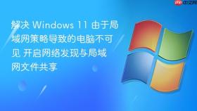 解决 windows 11 由于局域网策略导致的电脑不可见 开启网络发现与局域网文件共享