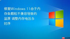 修复windows 11由于内存条颗粒不兼容导致的蓝屏 调整内存电压与时序