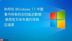 如何在 windows 11 中查看内存条的实时延迟数据 使用官方命令测内存响应速度