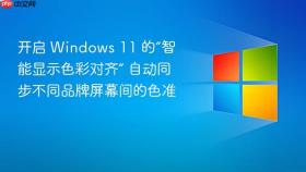 开启 windows 11 的“智能显示色彩对齐” 自动同步不同品牌屏幕间的色准