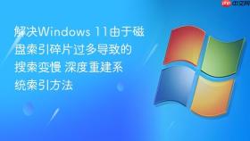 解决windows 11由于磁盘索引碎片过多导致的搜索变慢 深度重建系统索引方法