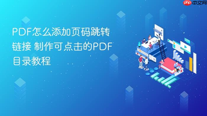 pdf怎么添加页码跳转链接 制作可点击的pdf目录教程