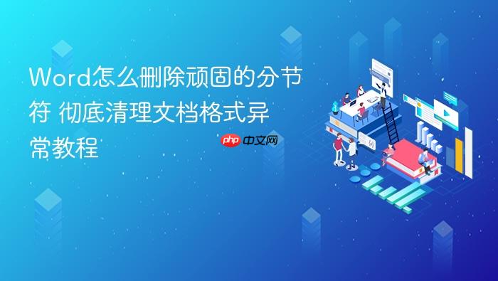 word怎么删除顽固的分节符 彻底清理文档格式异常教程