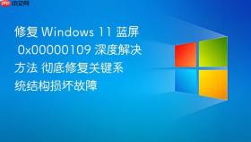 修复 Windows 11 蓝屏 0x00000109 深度解决方法 彻底修复关键系统结构损坏故障