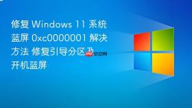 修复 Windows 11 系统蓝屏 0xc0000001 解决方法 修复引导分区及开机蓝屏
