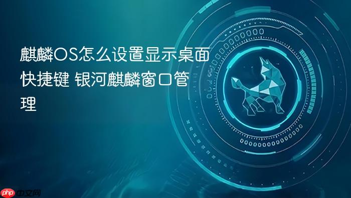 麒麟os怎么设置显示桌面快捷键 银河麒麟窗口管理