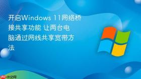 开启windows 11网络桥接共享功能 让两台电脑通过网线共享宽带方法