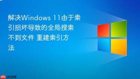 解决windows 11由于索引损坏导致的全局搜索不到文件 重建索引方法