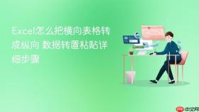 excel怎么把横向表格转成纵向 数据转置粘贴详细步骤