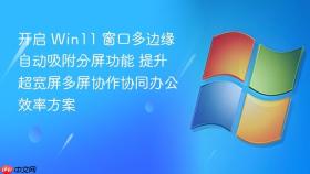 开启 win11 窗口多边缘自动吸附分屏功能 提升超宽屏多屏协作协同办公效率方案
