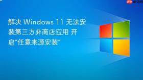 解决 windows 11 无法安装第三方非商店应用 开启“任意来源安装”