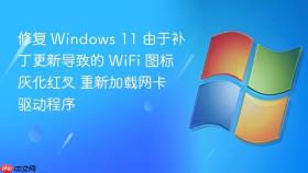修复 windows 11 由于补丁更新导致的 wifi 图标灰化红叉 重新加载网卡驱动程序