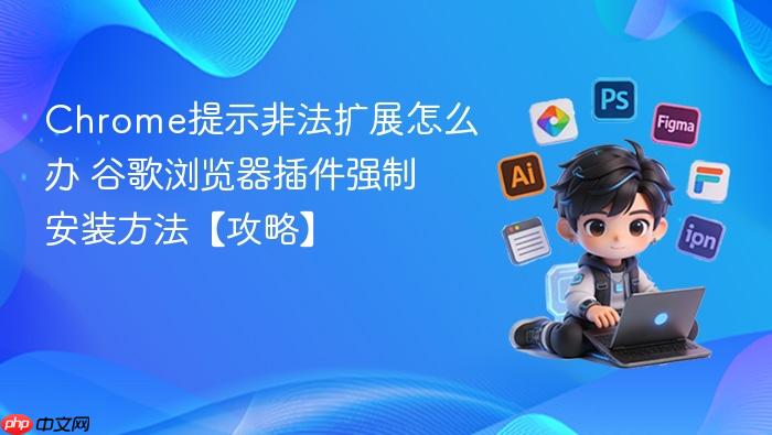 chrome提示非法扩展怎么办 谷歌浏览器插件强制安装方法【攻略】