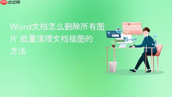 word文档怎么删除所有图片 批量清理文档插图的方法