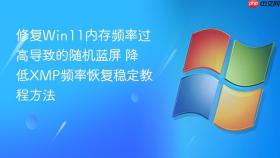 修复win11内存频率过高导致的随机蓝屏 降低xmp频率恢复稳定教程方法