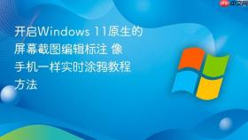 开启windows 11原生的屏幕截图编辑标注 像手机一样实时涂鸦教程方法