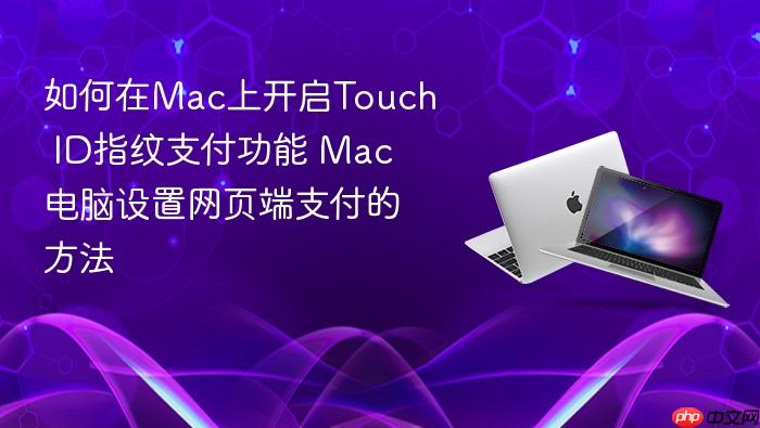 如何在mac上开启touch id指纹支付功能 mac电脑设置网页端支付的方法