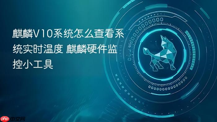 麒麟v10系统怎么查看系统实时温度 麒麟硬件监控小工具