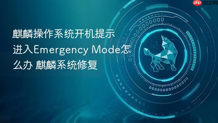 麒麟操作系统开机提示进入emergency mode怎么办 麒麟系统修复