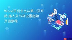 word页码怎么从第三页开始 插入分节符设置起始页码教程