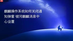 麒麟操作系统如何关闭通知弹窗 银河麒麟消息中心设置