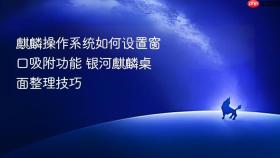 麒麟操作系统如何设置窗口吸附功能 银河麒麟桌面整理技巧