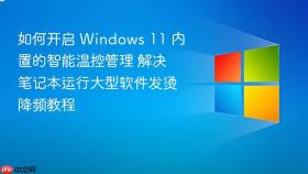 如何开启 windows 11 内置的智能温控管理 解决笔记本运行大型软件发烫降频教程