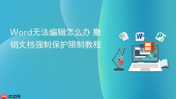 word无法编辑怎么办 撤销文档强制保护限制教程