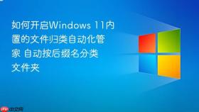 如何开启windows 11内置的文件归类自动化管家 自动按后缀名分类文件夹