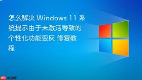 怎么解决 windows 11 系统提示由于未激活导致的个性化功能变灰 修复教程